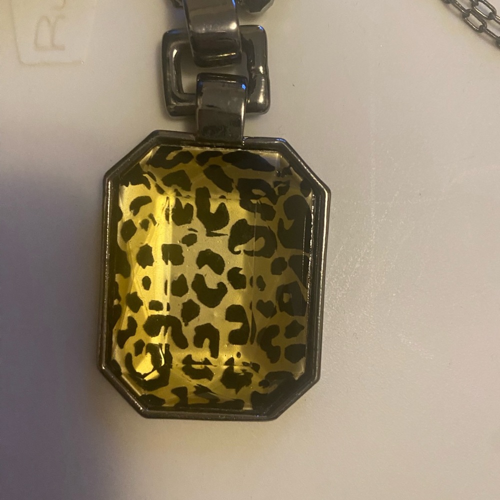 Leopard Print Pendant Necklace